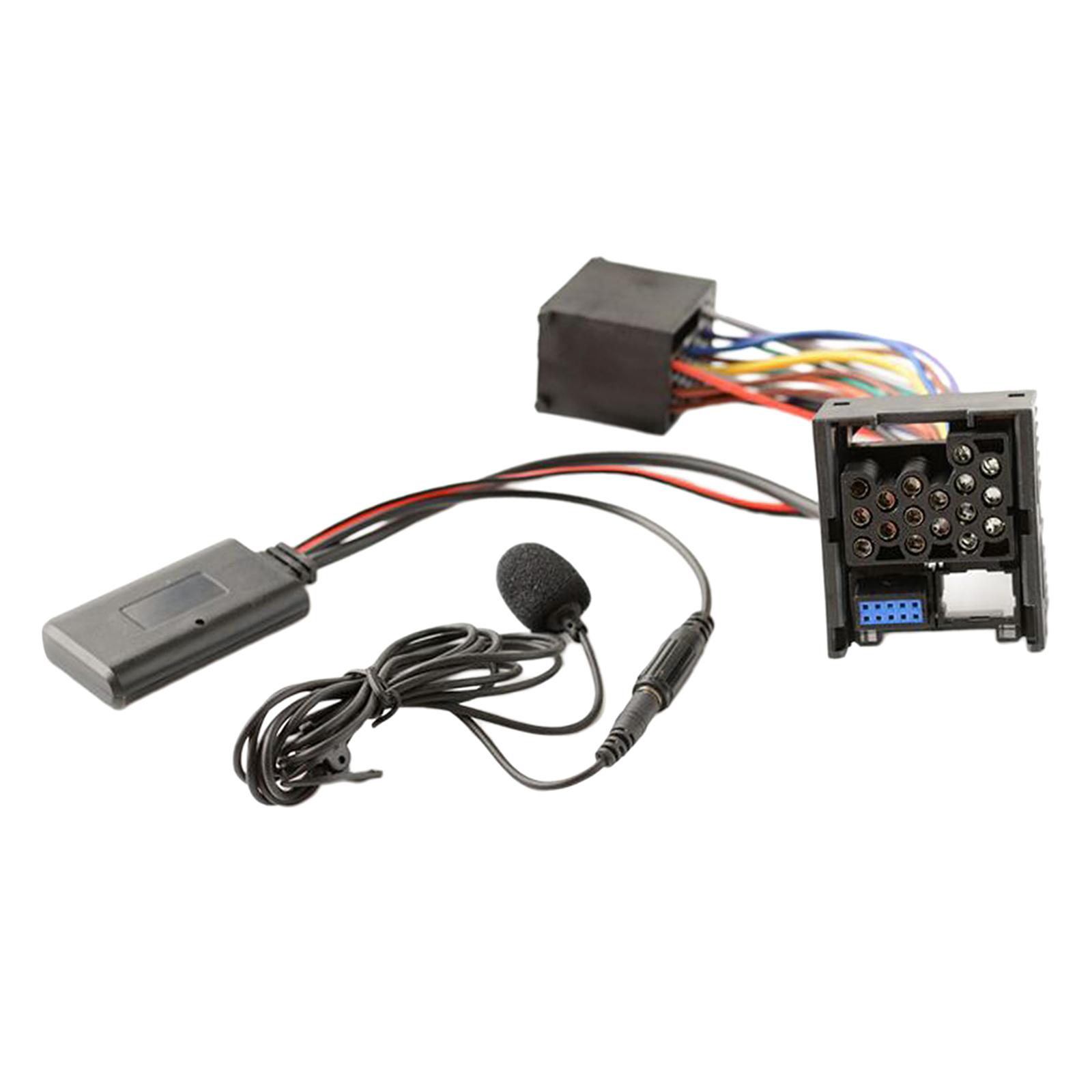 2 Pieces Car Bluetooth 5.0 Audio Cable Adapter for E46 3 Series 2002 2006