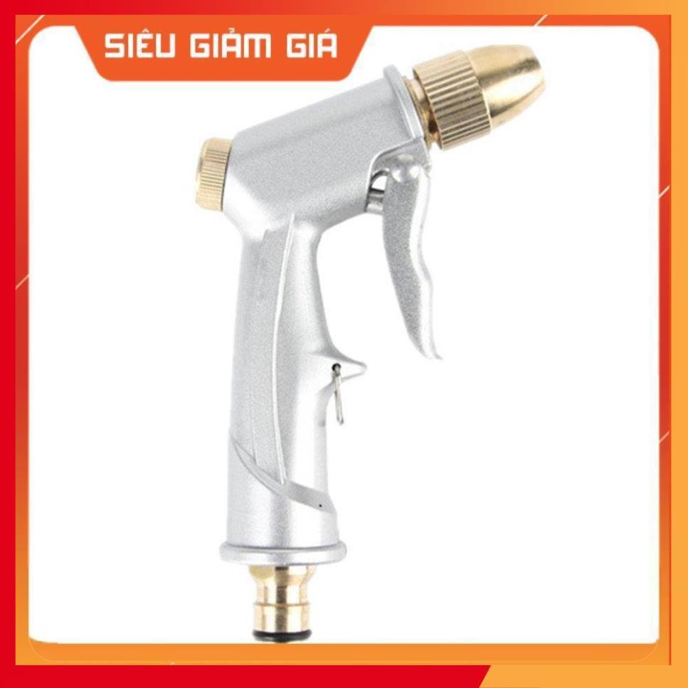 Bộ dây vòi xịt nước rửa xe, tưới cây . tăng áp 3 lần, loại 15m 206701 đầu đồng,cút đồng+ tặng mở chai