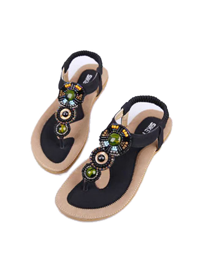 Sandal quai kẹp thổ cẩm mẫu mới - 14LA