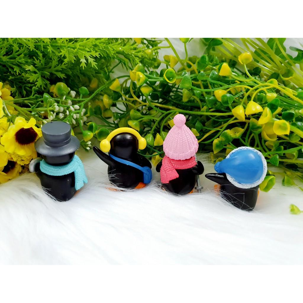 Bộ 4 tượng Gia Đình Chim Cánh Cụt siêu dễ thương