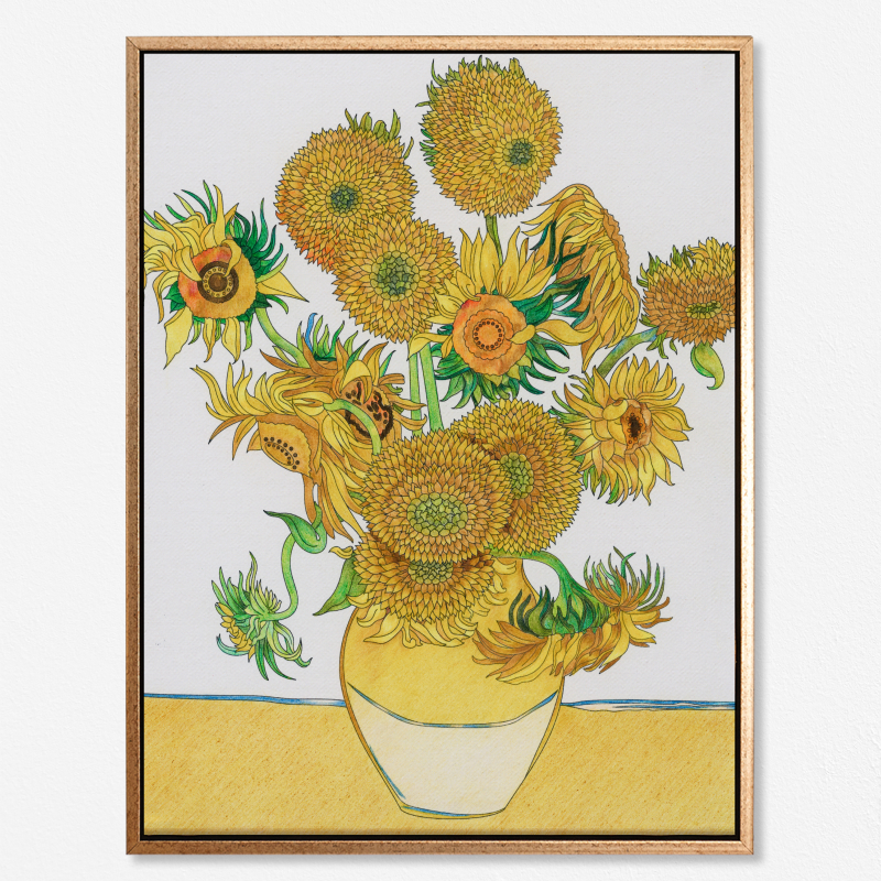 Sunflowers – Tranh in canvas trang trí treo tường danh hoạ Vincent van Gogh (60 x 80 cm)