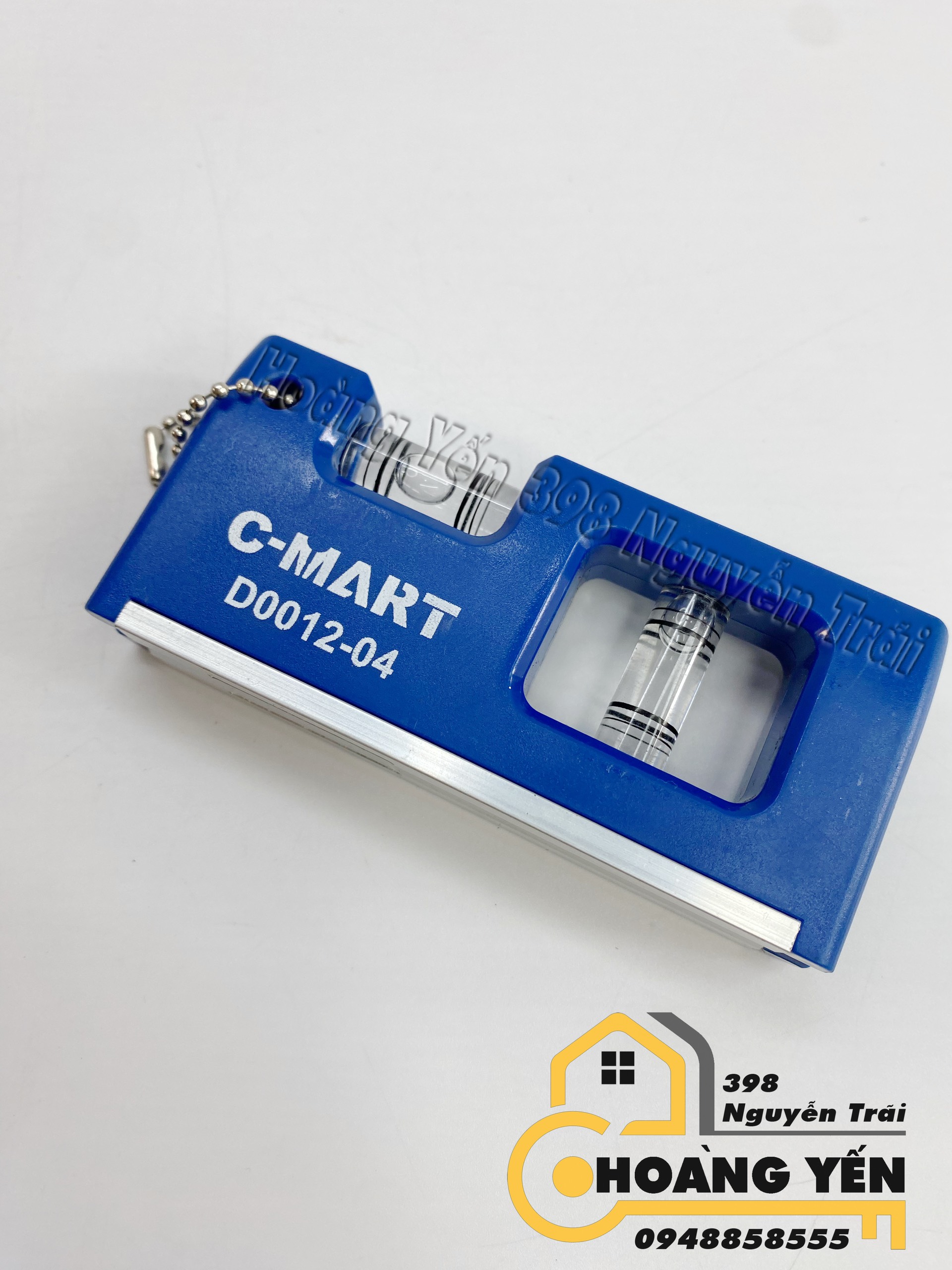 Thước thủy có từ mini nhỏ gọn móc chìa khóa, thước nivo, thước livo có từ 4" C-Mart D0012-04, thước thủy móc chìa khóa