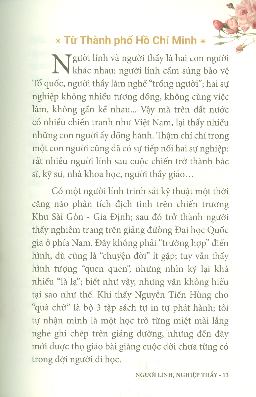 Người Lính, Nghiệp Thầy (Bản in màu)