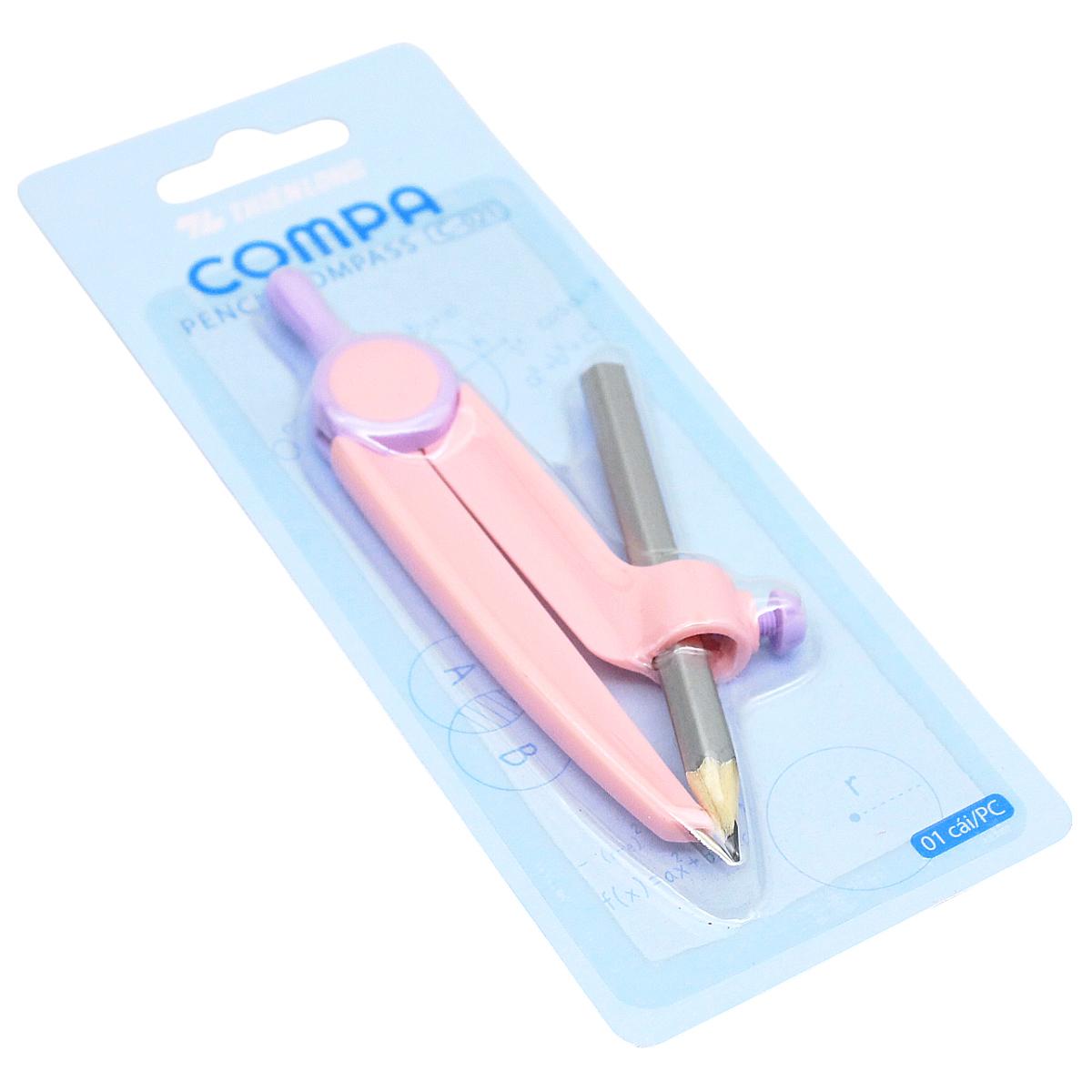 Bộ Compa Kèm Bút Chì Gỗ - Thiên Long C-021 (Mẫu Màu Giao Ngẫu Nhiên)