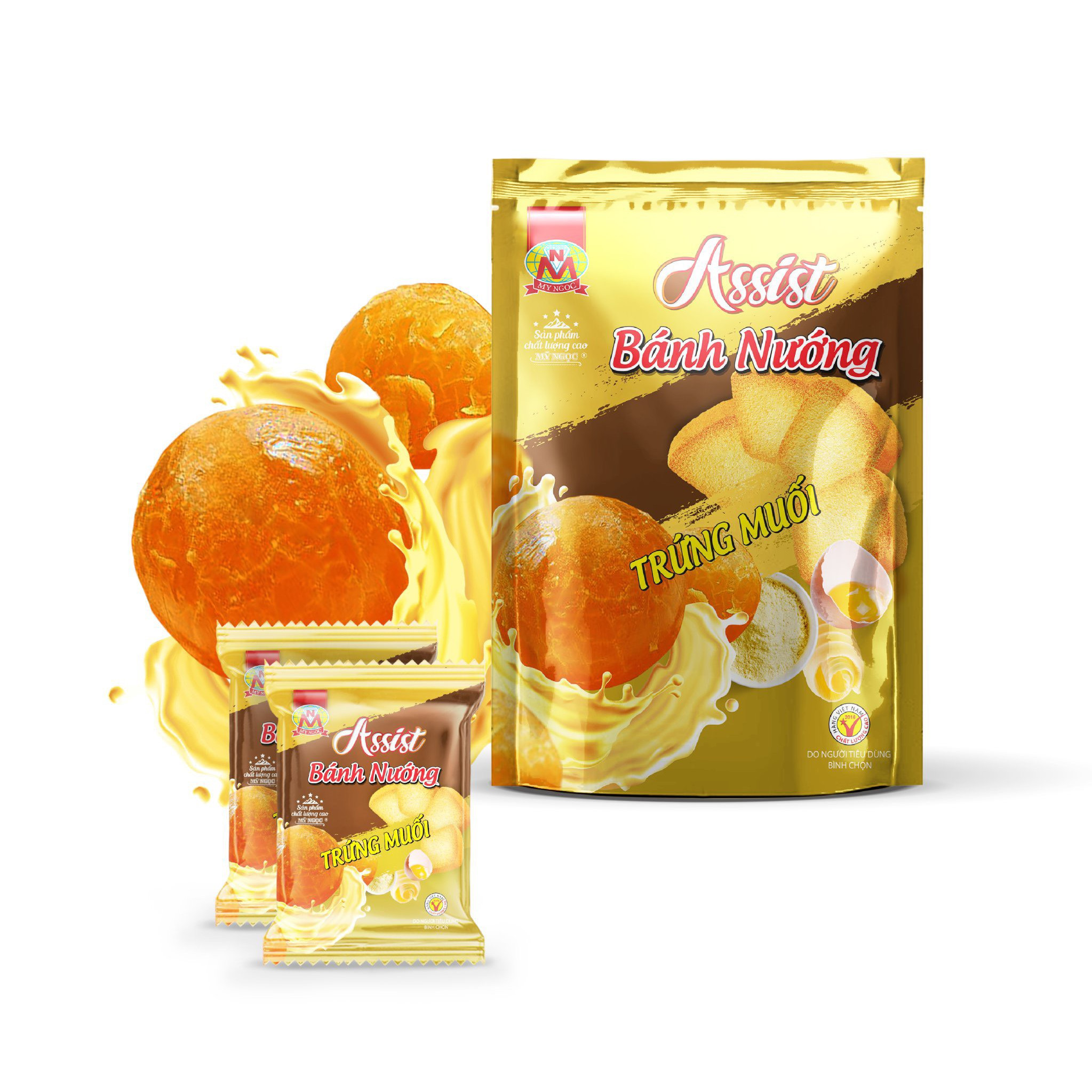 200g Bánh nướng Assist TRỨNG MUỐI phô mai MỸ NGỌC