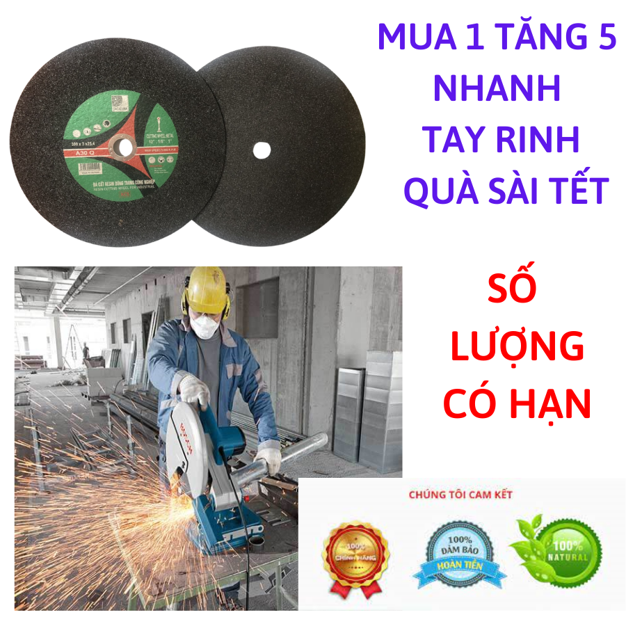 Đá cắt sắt, đá cắt kim loại, đá cắt inox RESIN 3 tấc Chuyên Cắt săt thép, kim loại, inox