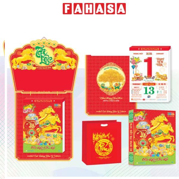 Lịch Bloc Siêu Đại - Chủ Đề Trà &amp; Hoa - Mã Đáo Thành Công - Hương Trang HT8
