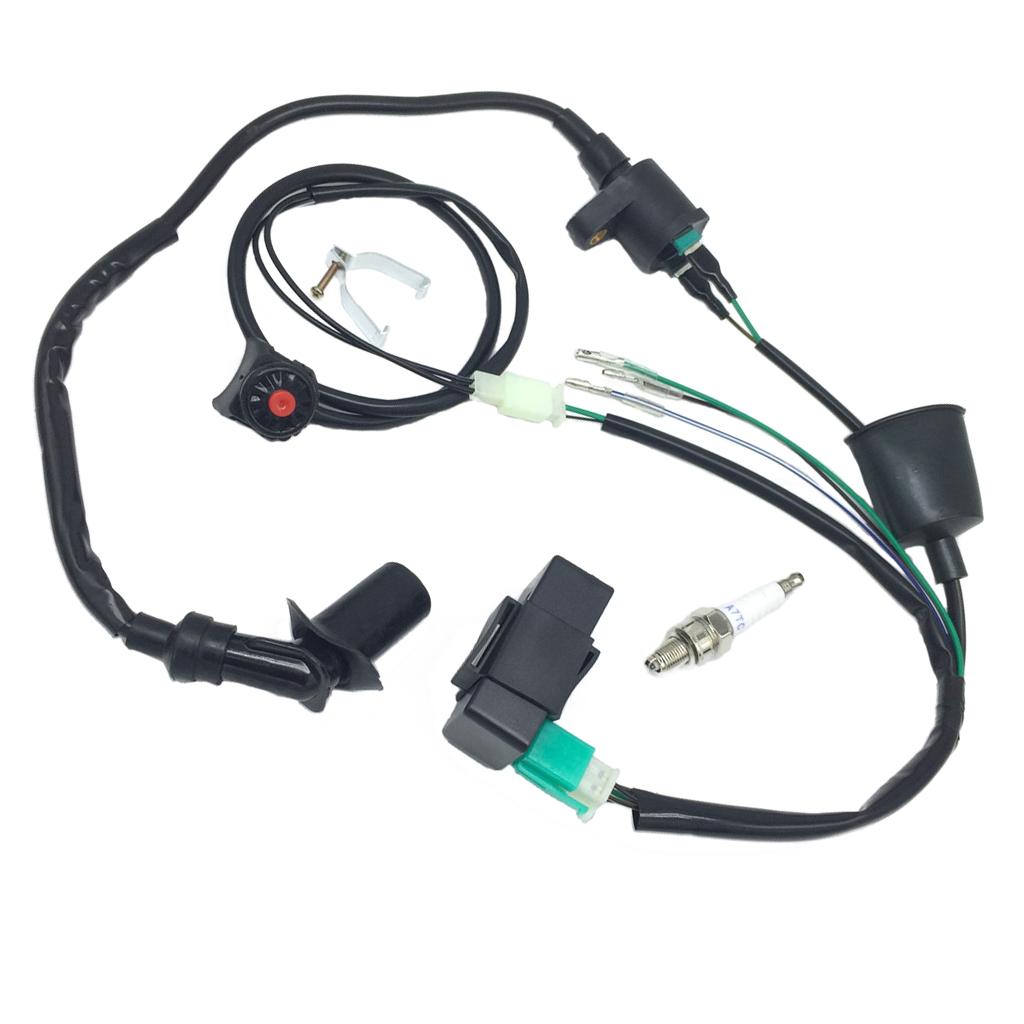 Wiring Loom Ignition Coil CDI Unit Kill switch 50-160cc Dirt Bike