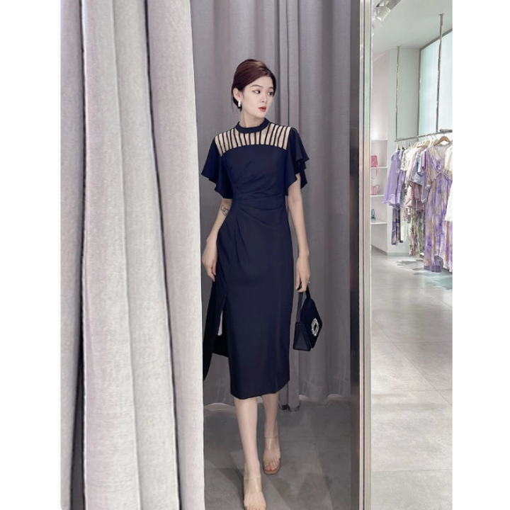 MIMI BigSize Đầm BigSize Tay Ngắn Ngực Ren Xẻ Tà BS272