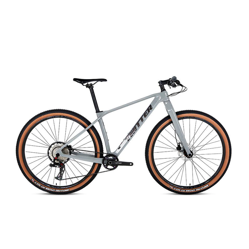 Hot Bán Twitter M6 Xe Đạp 29 Inch 27.5Inch MTB Phanh Đĩa Qua Trục F15×110_R12×148mm SUNSHINE-12S Sợi Carbon Xe Đạp Leo Núi Color: White Size: 29-17 Number of speeds: RS-12S