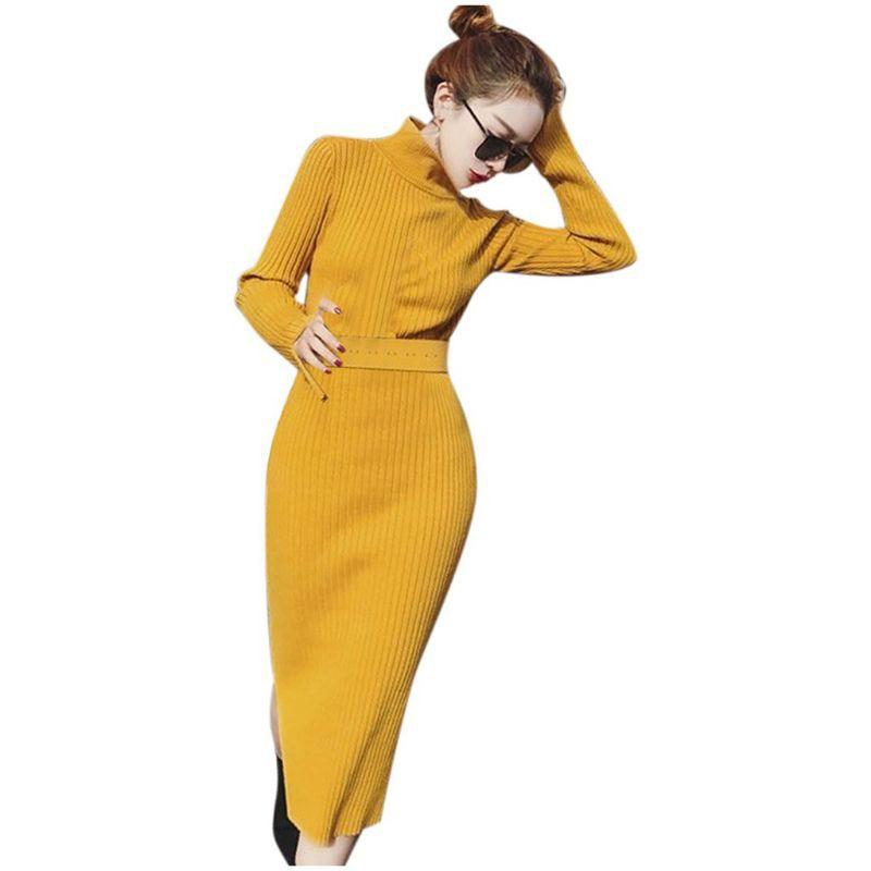 Đầm Body Len Cổ Cao Cực Xinh Ảnh Thật