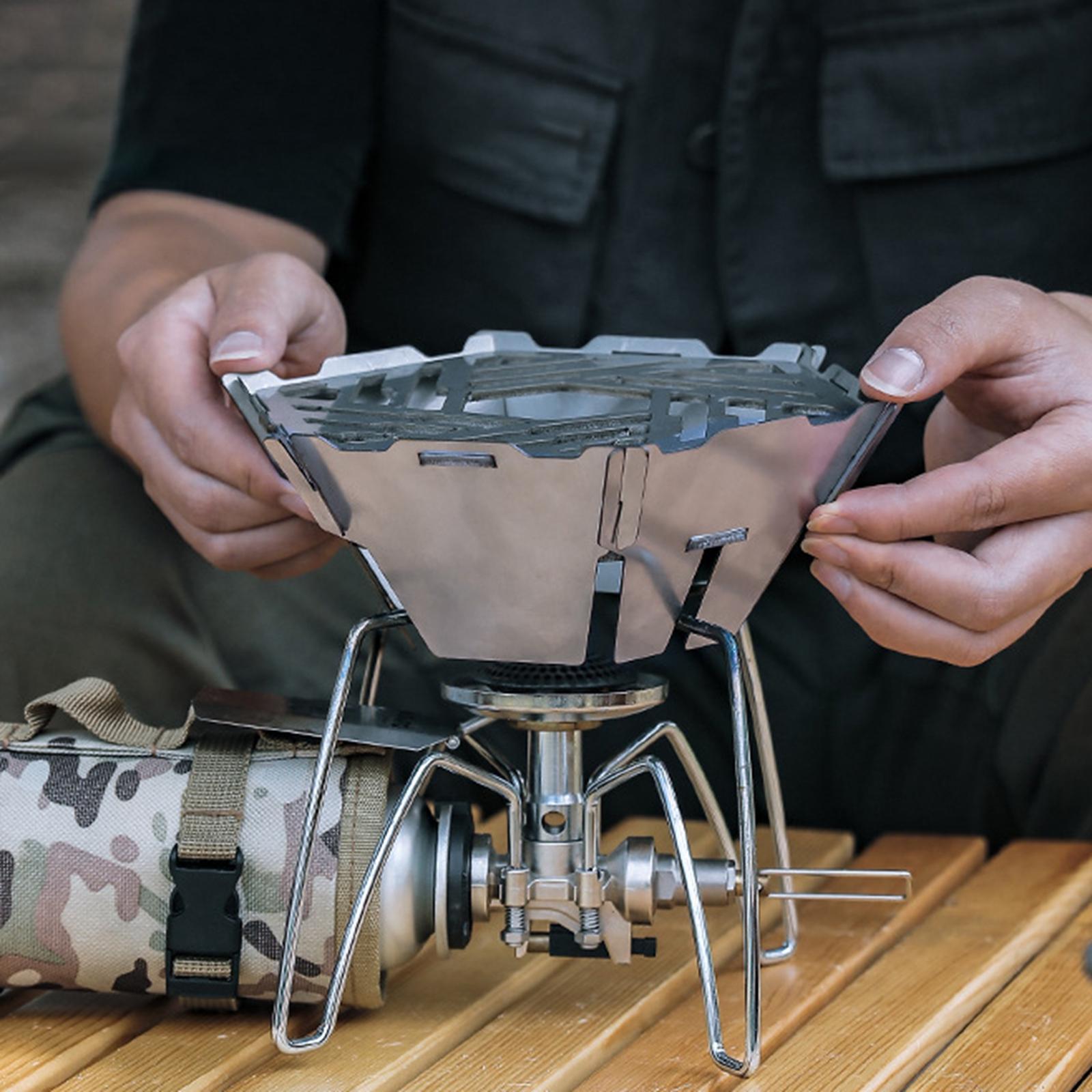 Folding Outdoor Windscreen Burner Windshield for Cooking Picnic