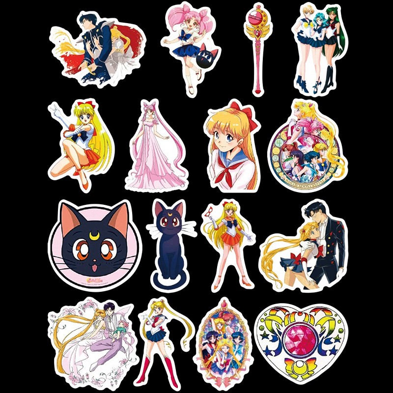 Sticker 50 miếng hình dán Sailor Moon SetB