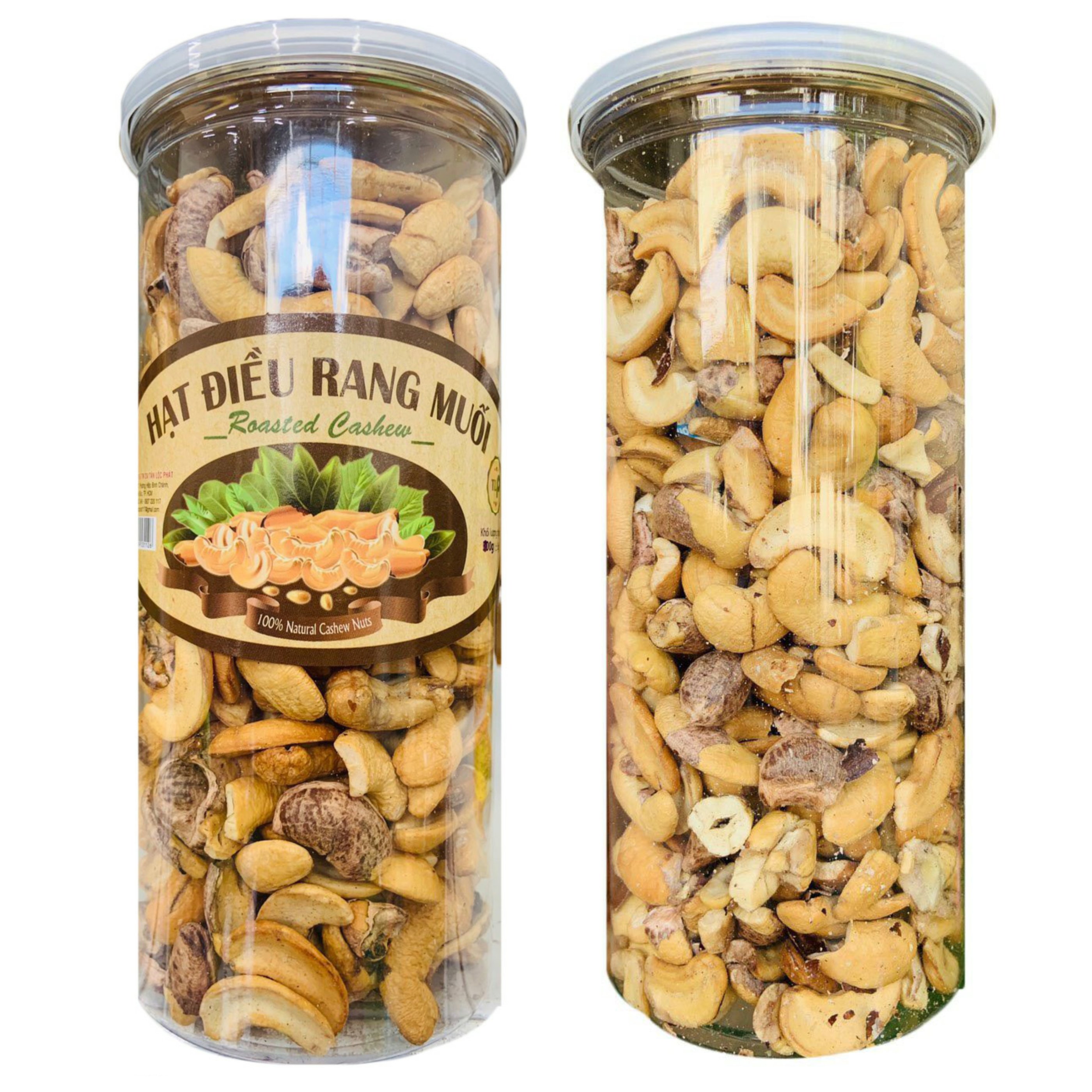 COMBO 2 HŨ HẠT ĐIỀU RANG MUỐI VỠ ĐÔI TÂN LỘC PHÁT