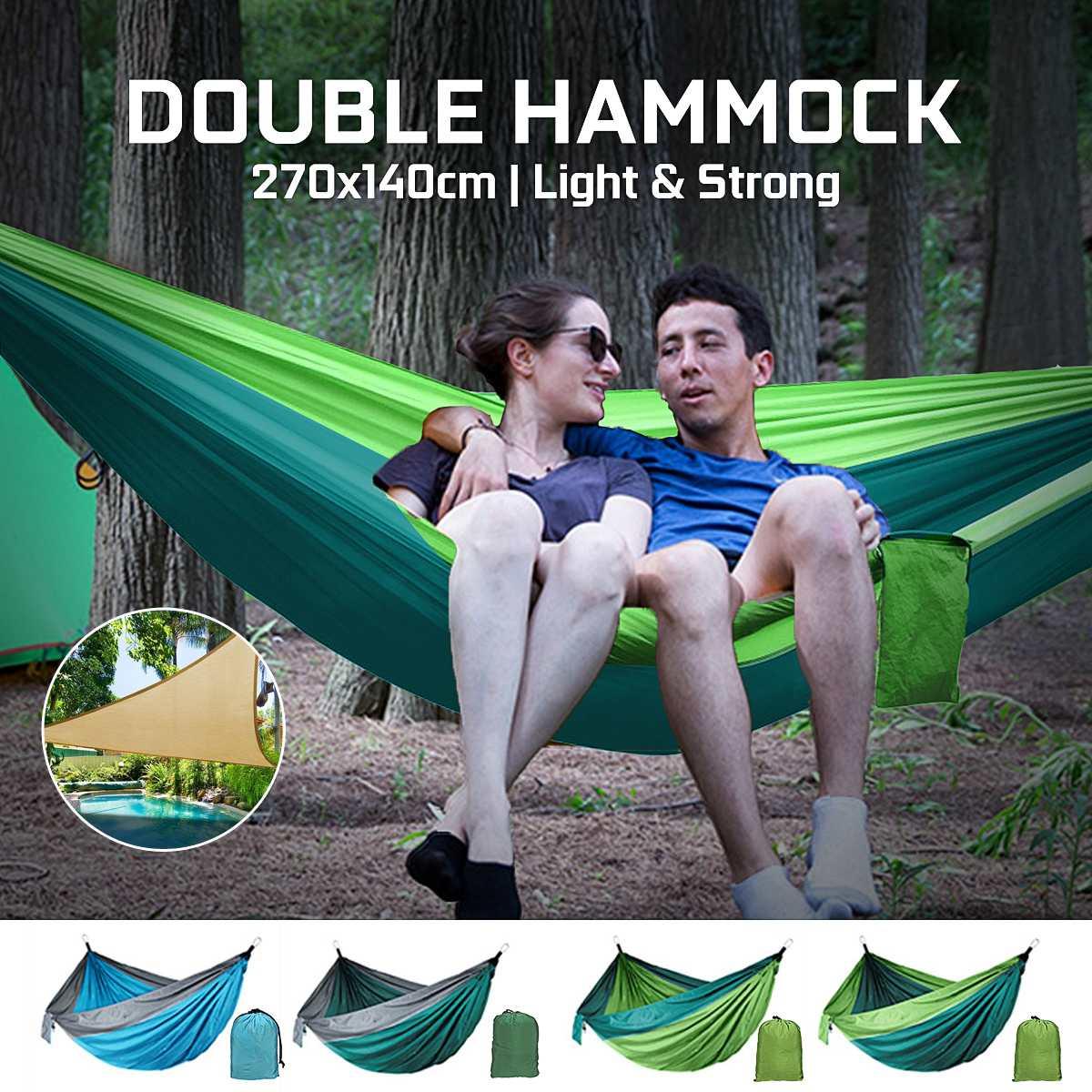 270*140Cm Di Động Cắm Trại Vải Dù Võng Vườn Đồ Gỗ Nội Ngoại Thất Giải Trí Ngủ Xoay Du Lịch 2 Người Treo Giường