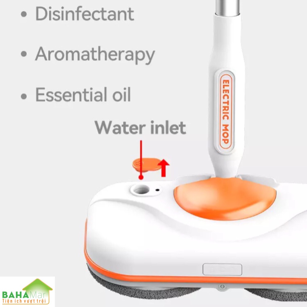 BỘ CÂY LAU NHÀ ĐIỆN KHÔNG DÂY CÓ 2 BÁNH XOAY TỰ ĐỘNG PHUN NƯỚC 3 TRONG 1 "BAHAMAR" Phù hợp dùng: Phòng khách, phòng ngủ, văn phòng, nhà bếp
