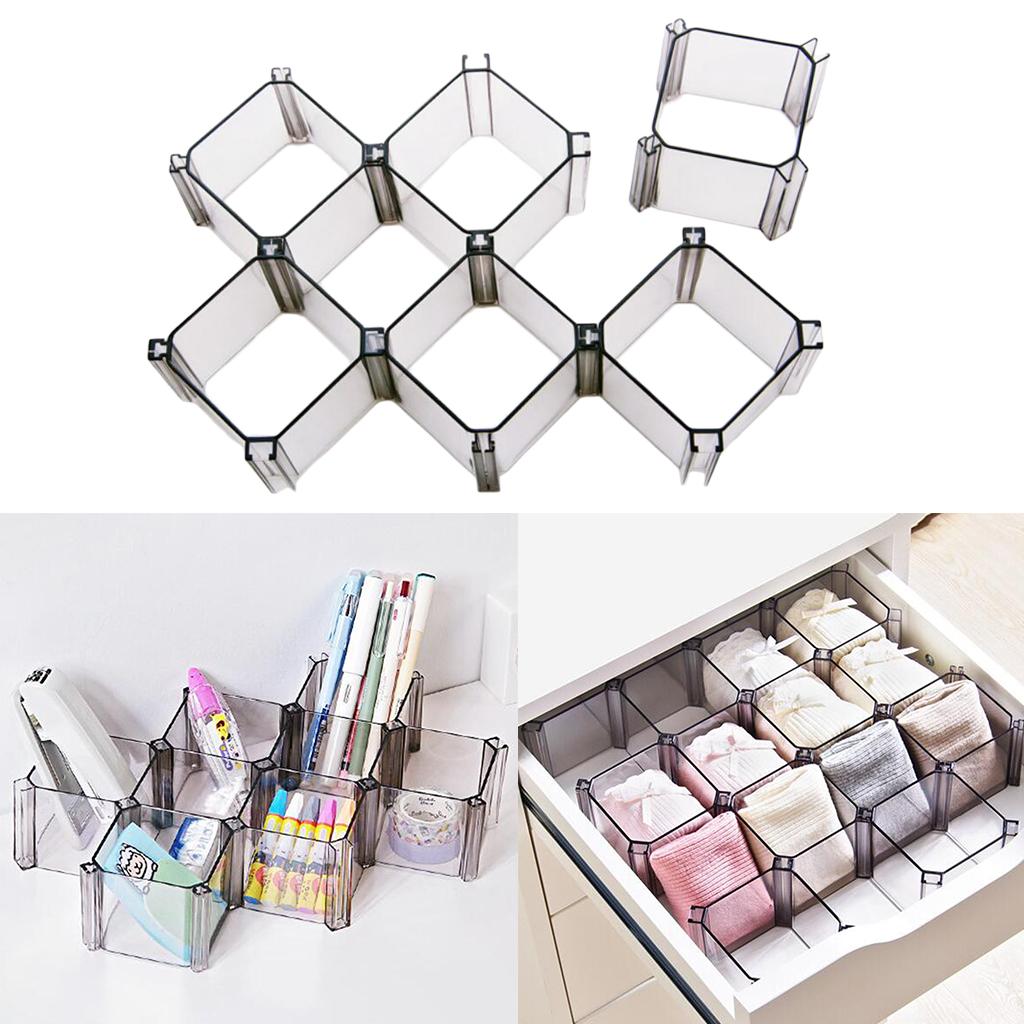 12pcs DIY Honeycomb Closet Organizer Drawer Dividers Partition Cabinet Boxes