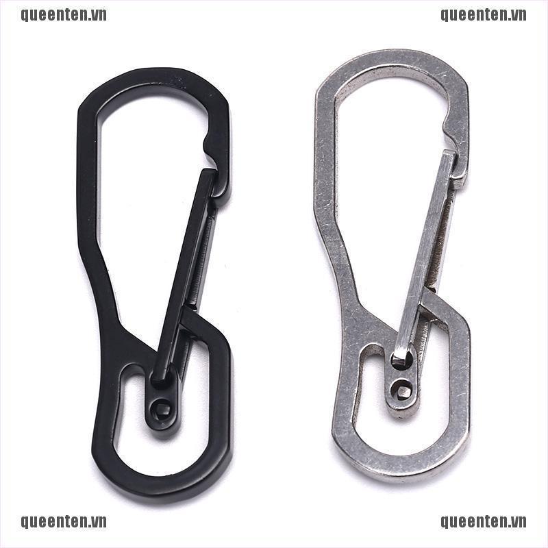 Stainless Steel Climbing Carabiner Key Chain Clip Hook Buckle Keychain Outdoor QUVN