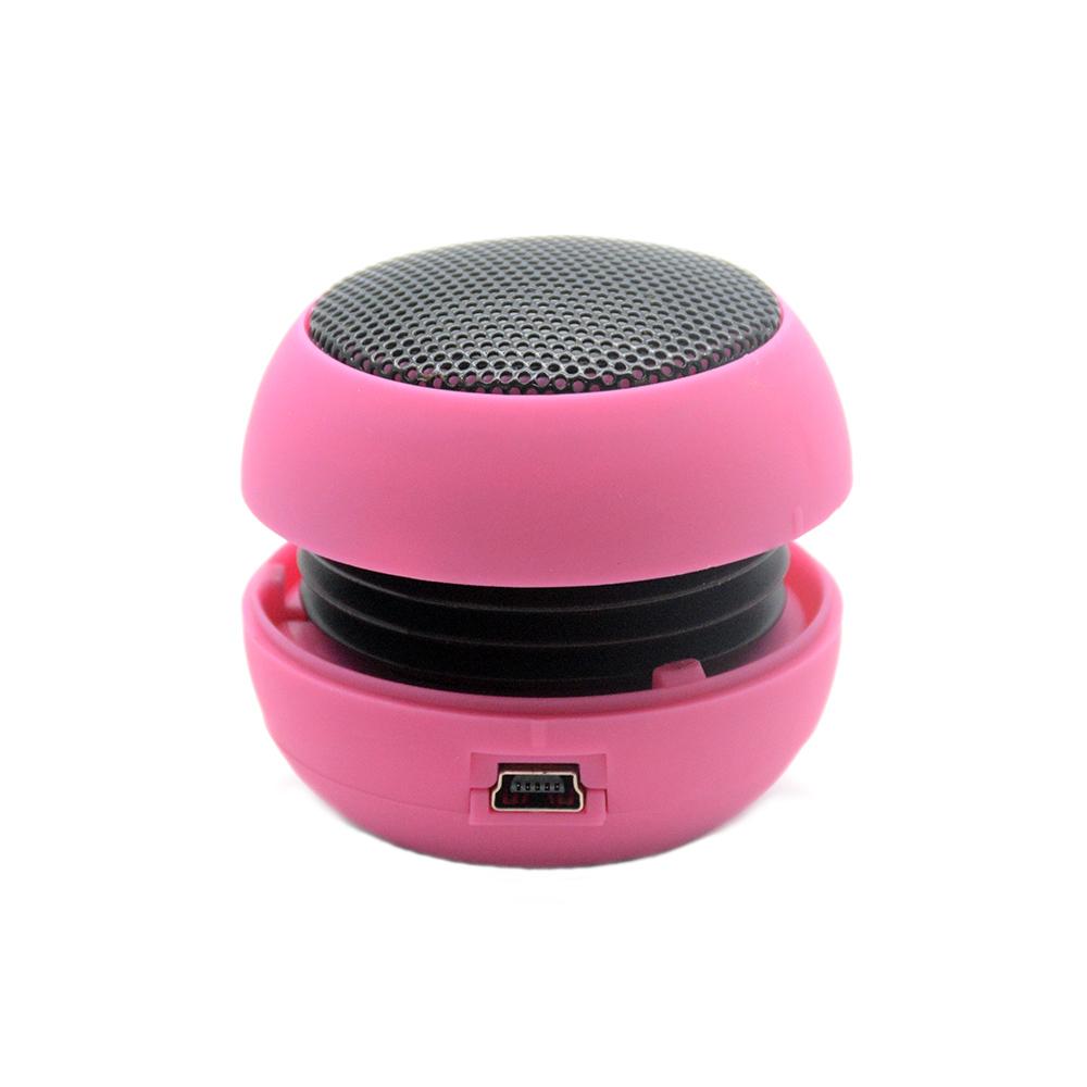 Loa Hamburger Mini Di Động Loa Nghe Nhạc Mp3 Ngoài Trời Hộp Âm Thanh Loa Có Dây 3.5Mm Cho PC Máy Tính Điện Thoại Màu sắc: Hồng