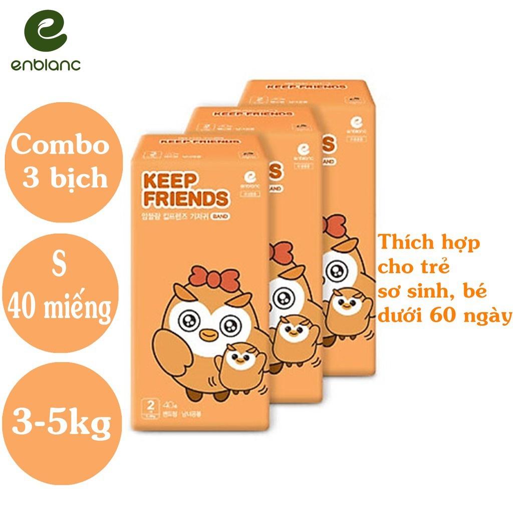 Combo 4 tã bỉm dán/quần Enblanc KEEP FRIENDS nội địa Hàn Quốc đủ size từ 2-20kg