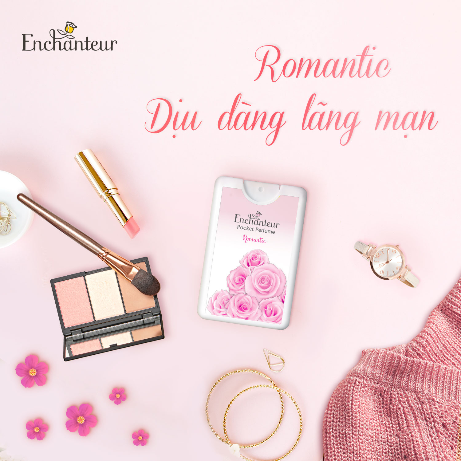 Combo 3 Nước hoa bỏ túi Enchanteur Charming, Delightful, Romantic 18ml/hộp