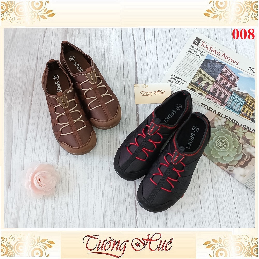 Giày Thể Thao Giả Dây Cột Đế Cao Su - 008