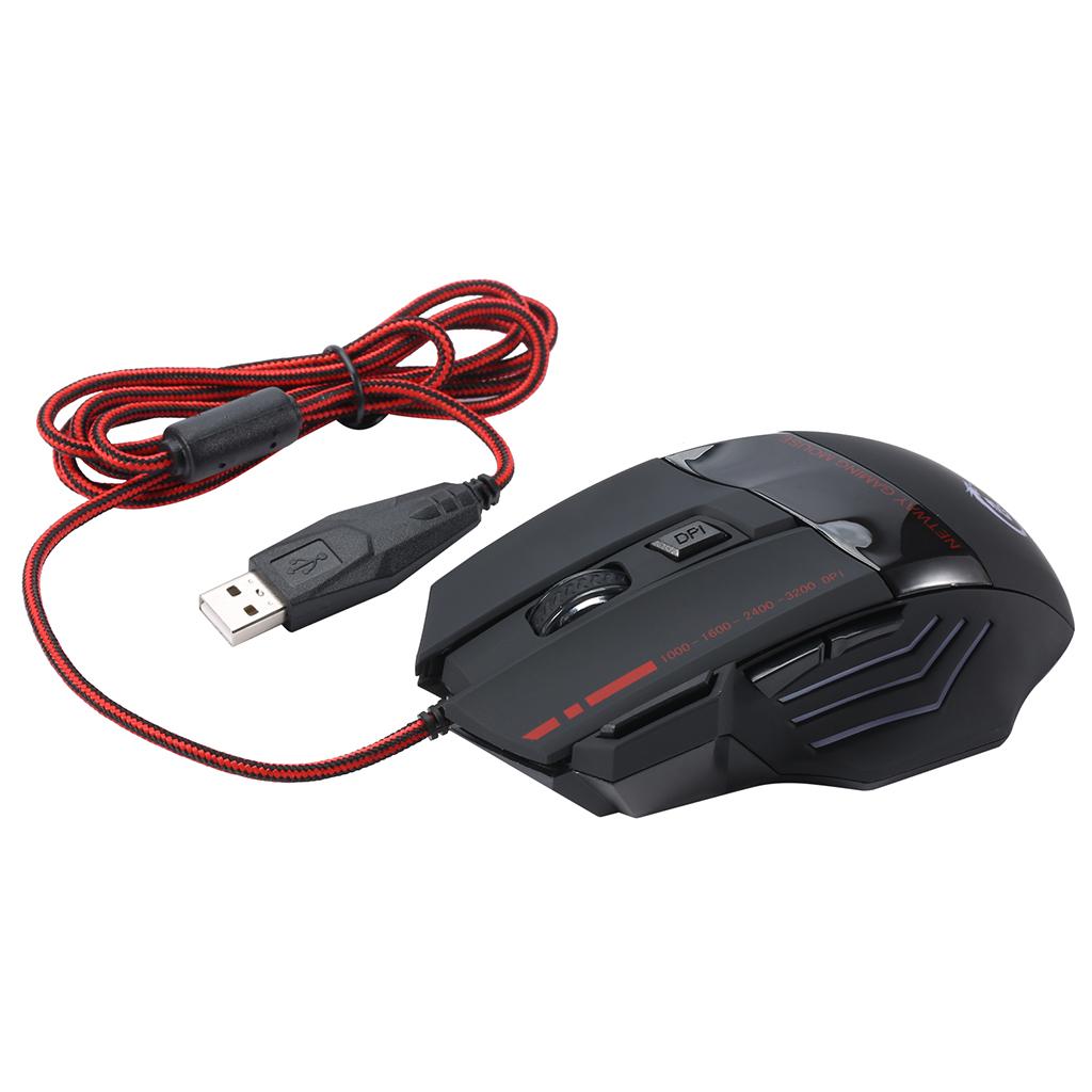 One-Hand Wired Gaming 35 Keys Left Hand Keyboard & Mouse Keypad With Adapter