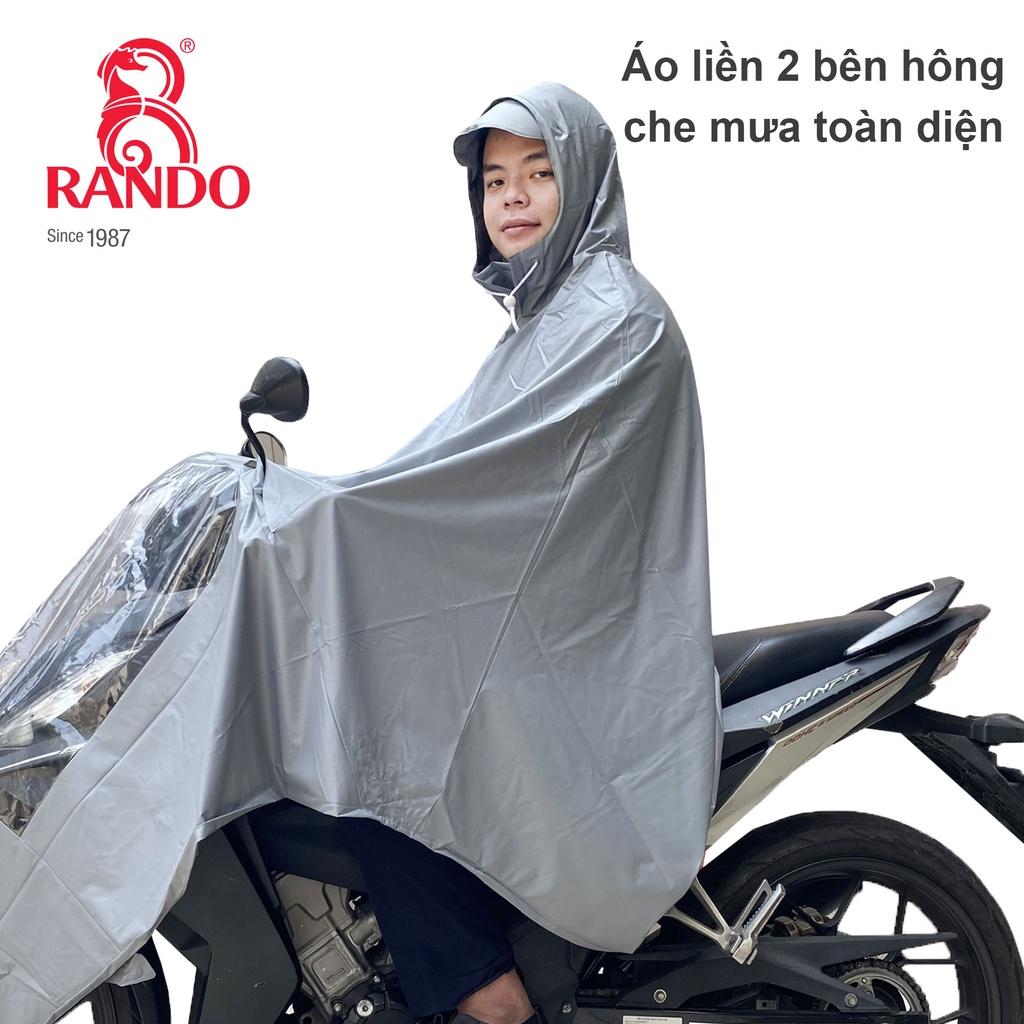 Áo Mưa Cao Cấp ENCIR 017, RANDO Chính Hãng, Bít Sườn, Có Kiếng Lớn Phủ Đèn Xe, Bề Bỉ Không Thấm Nước