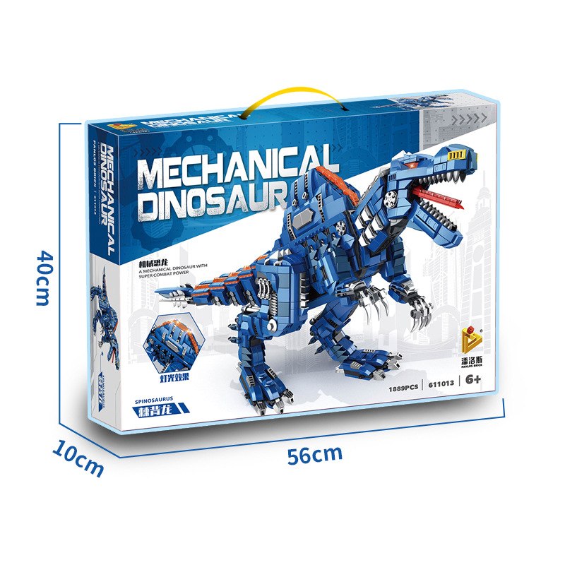 Đồ chơi Lắp ráp Khủng Long máy ăn thịt, Panlos 611013 Mechanic Spinosaurus, Xếp hình thông minh, Mô hình khủng long