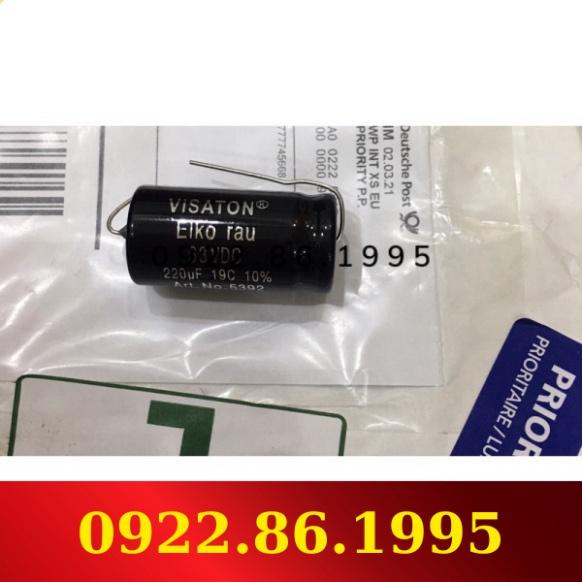 Tụ điện audio Visaton 220uf 63VDC hàng mới về