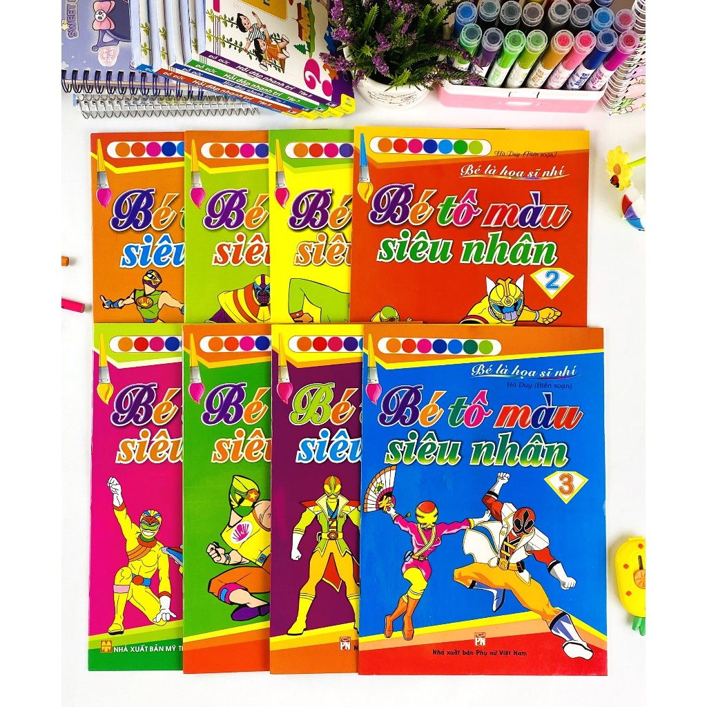 Sách - Bộ 8 cuốn Bé Tô Màu Siêu Nhân - ndbooks