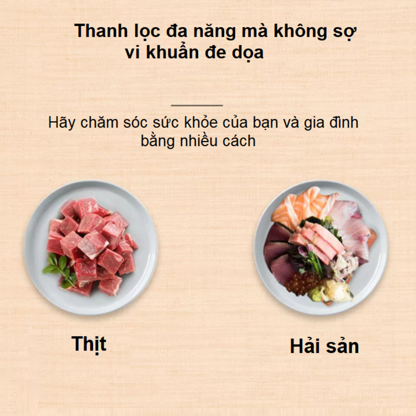 Máy rửa và khử khuẩn thực phẩm bằng Ozone, chứng nhận Châu Âu. Thương hiệu Mỹ Septree cao cấp AXM-810. HÀNG CHÍNH HÃNG