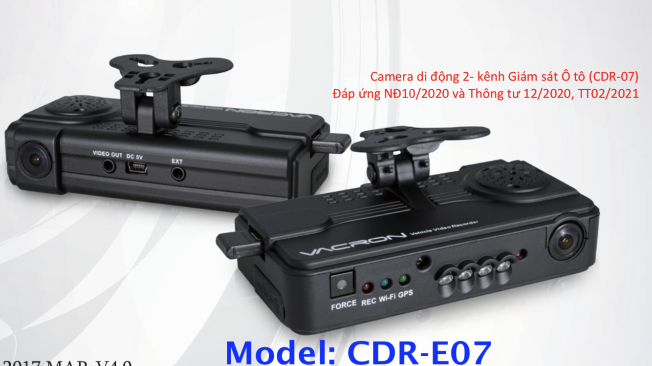 Camera Ôtô FUHO CDR-E07 - nhập khẩu Taiwan đáp ứng Nghị định 10 và Thông tư 12