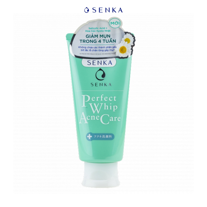 Sữa rửa mặt dành cho da mụn Senka Perfect Whip Acne Care 100g Tặng Sữa rửa mặt dành cho da mụn 100g