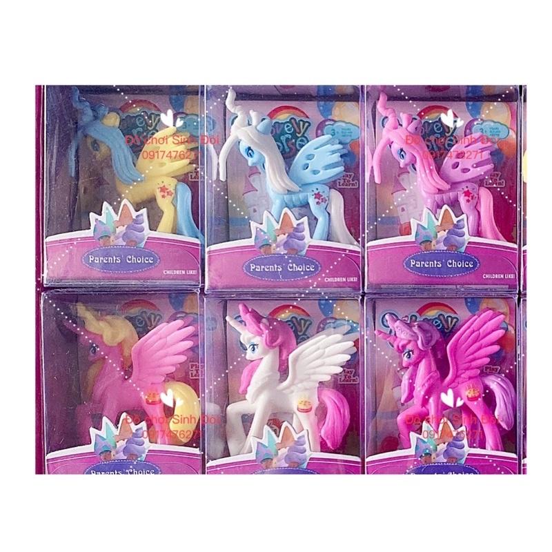 Mô hình ngựa pony nhỏ - combo 6 con ngẫu nhiên