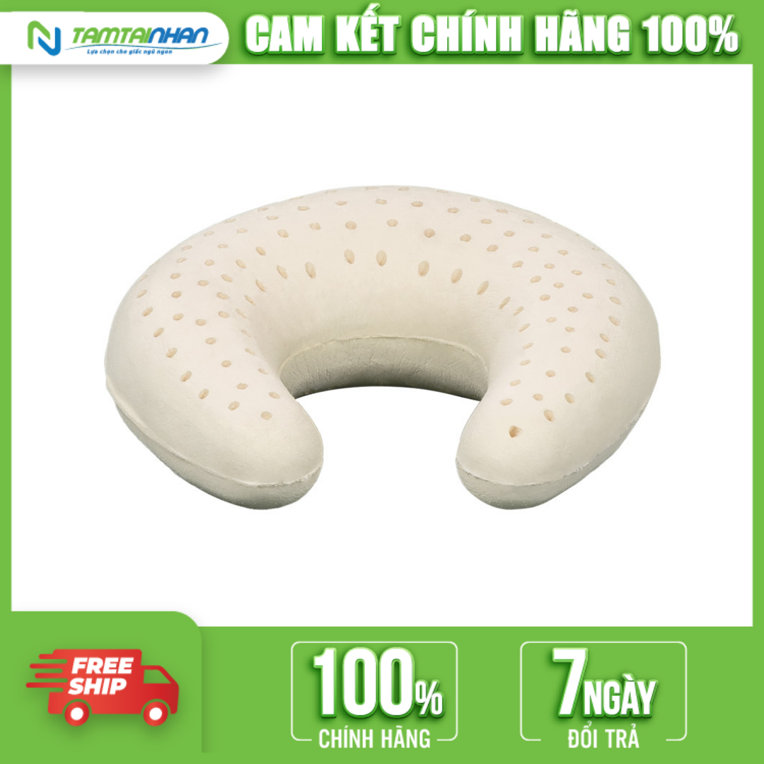 Gối Cao Su Vòng Cổ Vạn Thành 26X28X10Cm - Giao màu ngẫu nhiên