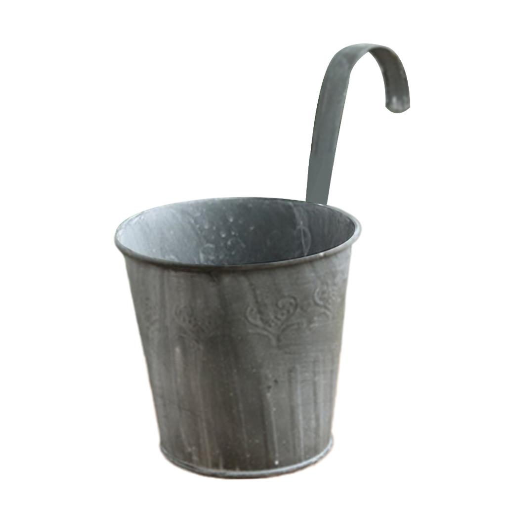 Flower Pot Succulent Bonsai Planter Metal Plant Bucket For Home Garden Yards