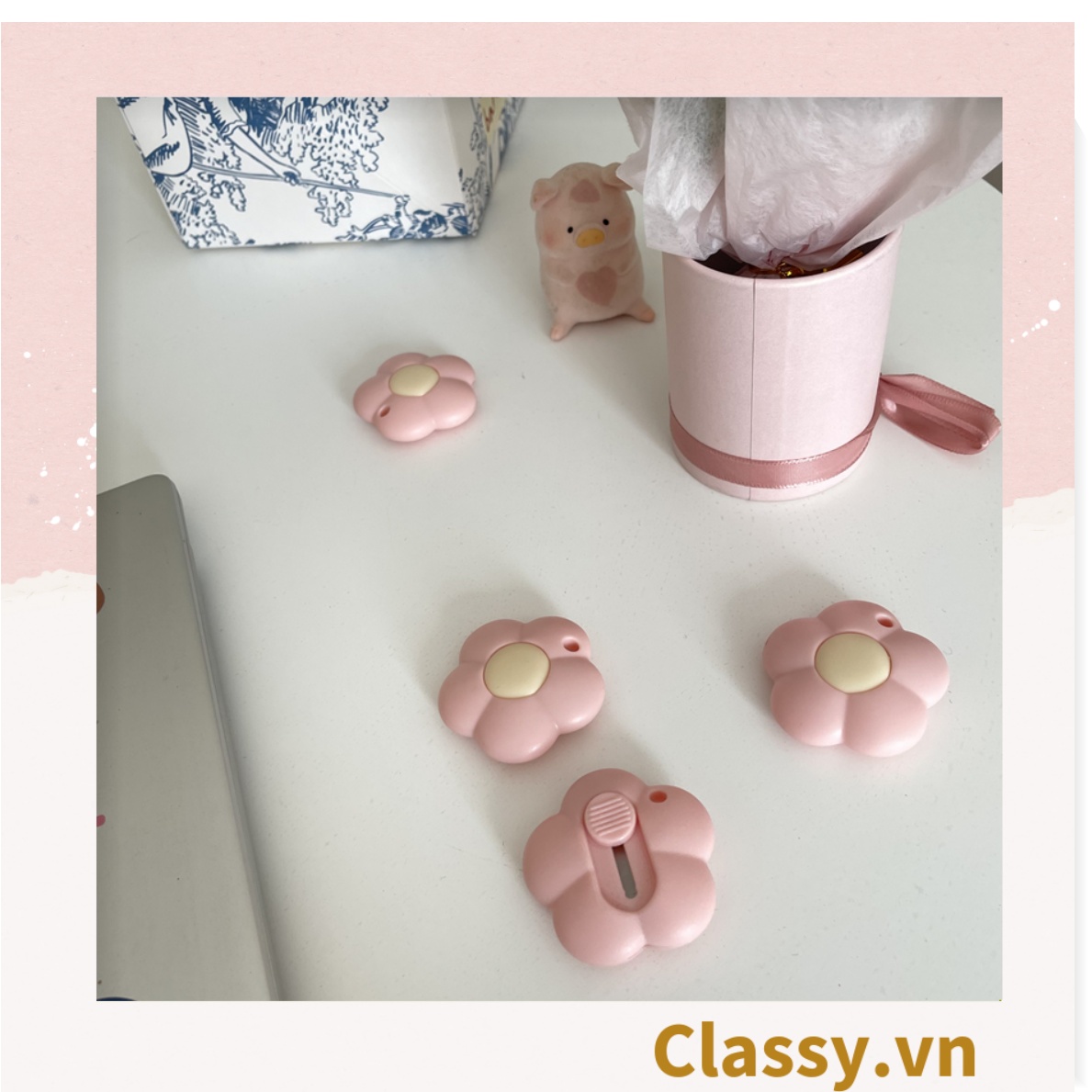 Dao rọc giấy Classy nhỏ gọn 5CM, hình bông hoa, con cún đáng yêu PK1227