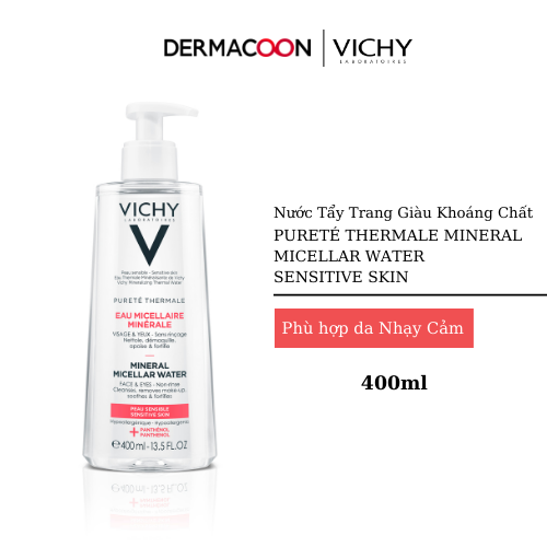 Nước tẩy trang cho da nhạy cảm Vichy Mineral Micellar Water Pureté Thermale 400ml