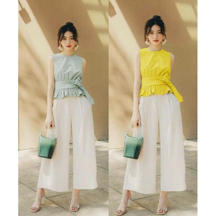 ÁO PEPLUM THẮT NƠ EO RUBY