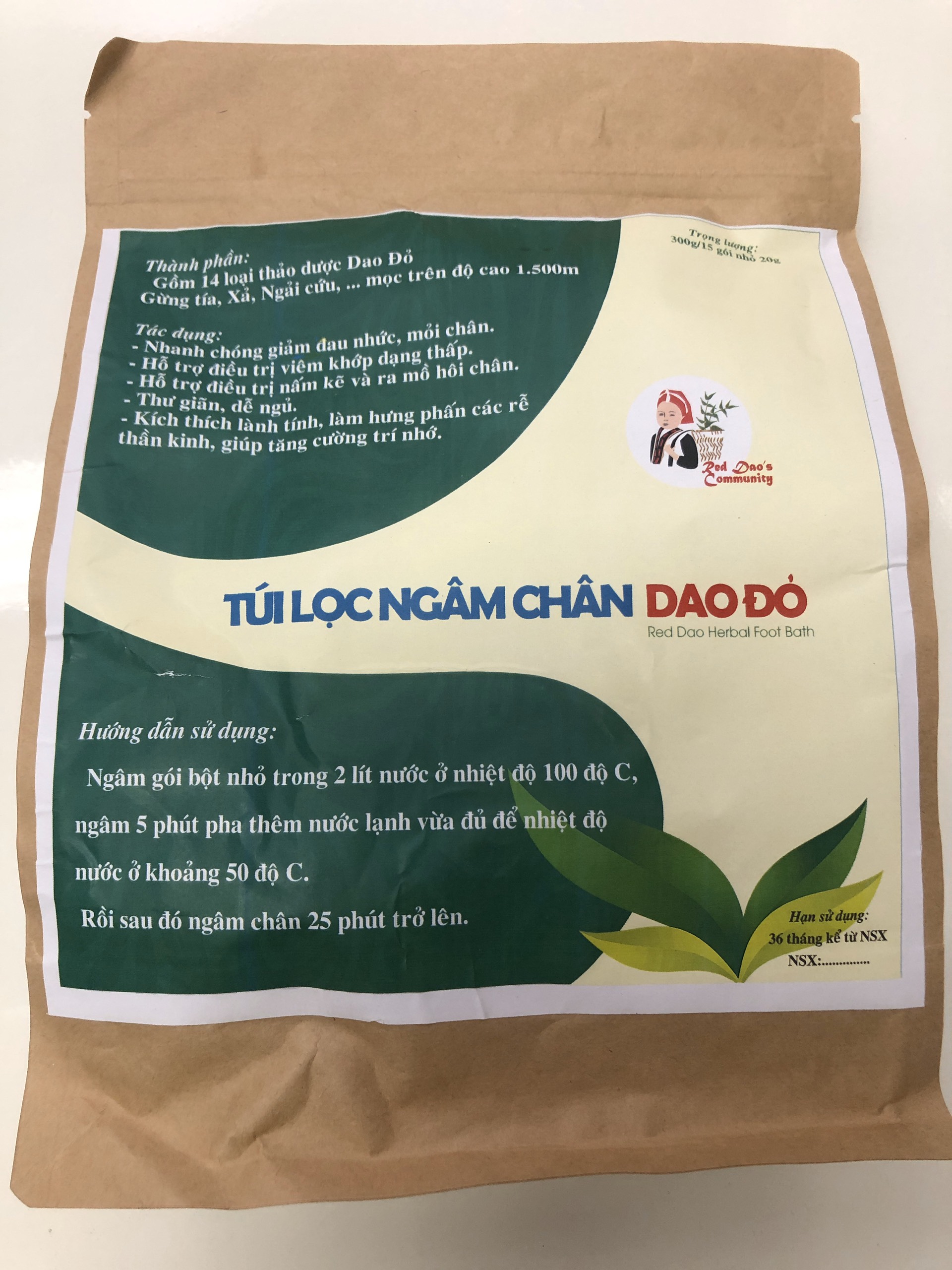 Túi Lọc Ngâm Chân Dao Đỏ