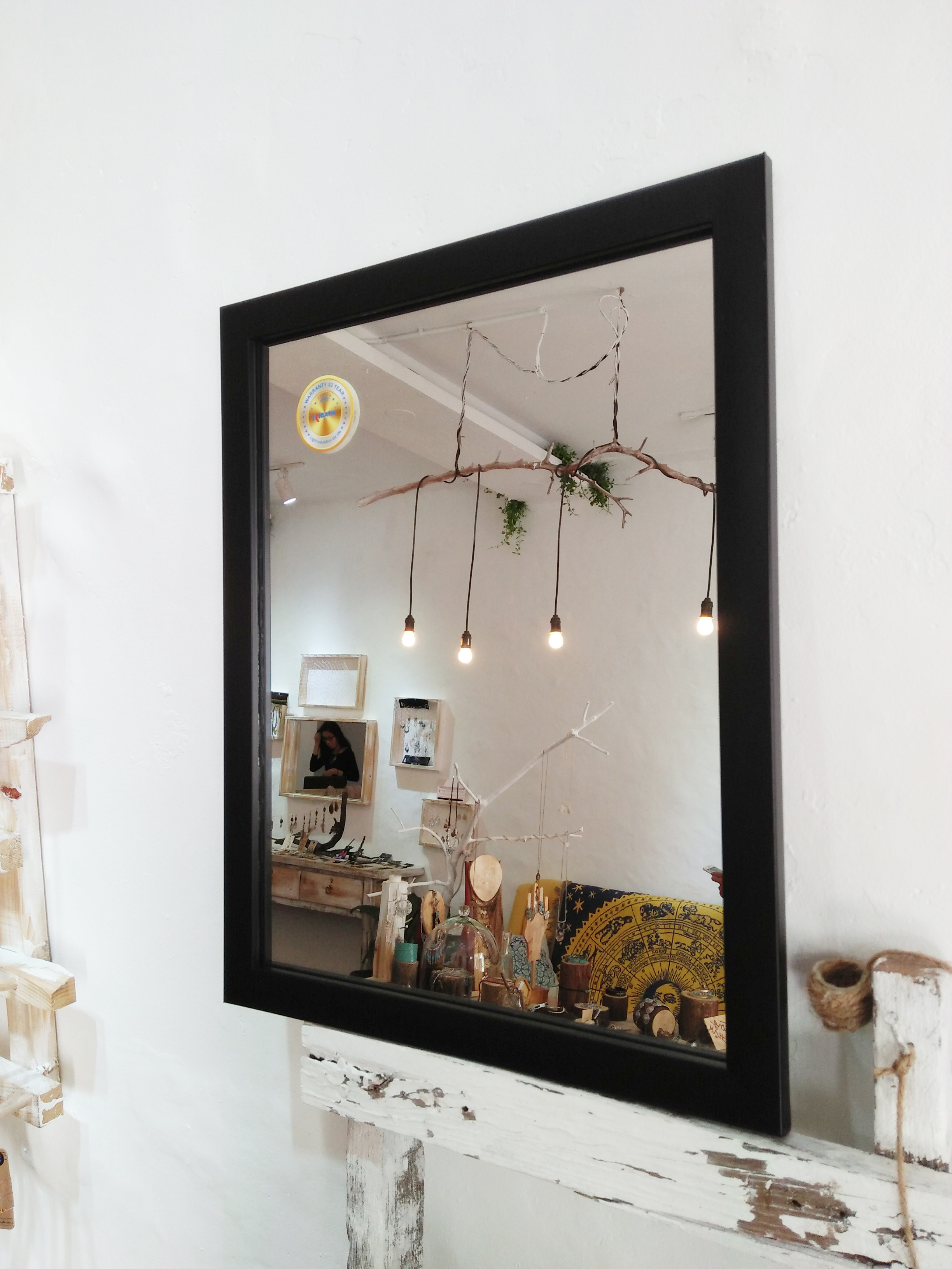 Gương soi khung viền màu đen KT 40x50 cm