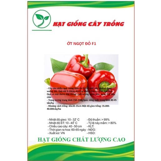 Hạt Giống Ớt Chuông Ngọt F1 Đỏ CT321 - Gói 10 hạt
