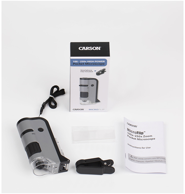 Kính Hiển Vi Carson MicroFlip MP-250 100x-250x Cao Cấp - Hàng Nhập Khẩu
