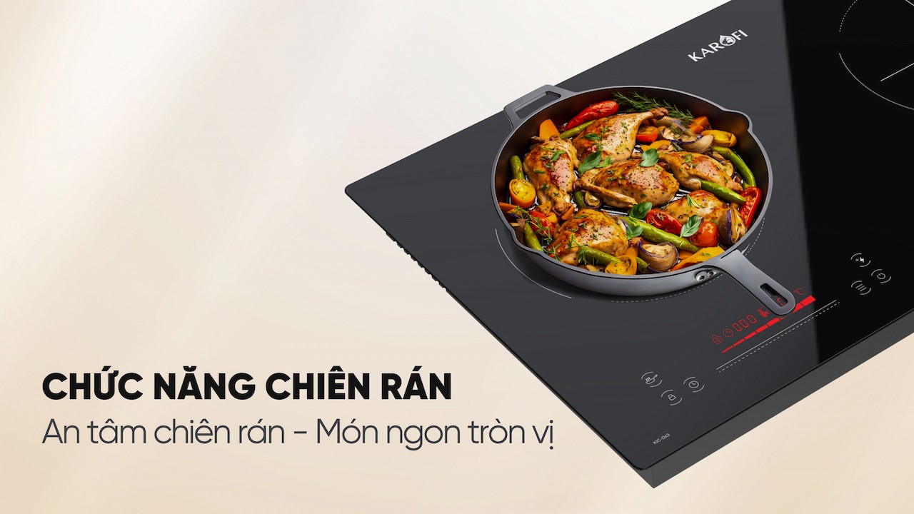 Bếp điện từ đôi Karofi KIC-D63 4.000W 8 mức công suất - Miễn phí vận chuyển toàn quốc - Bảo hành 24 tháng - Hàng chính hãng