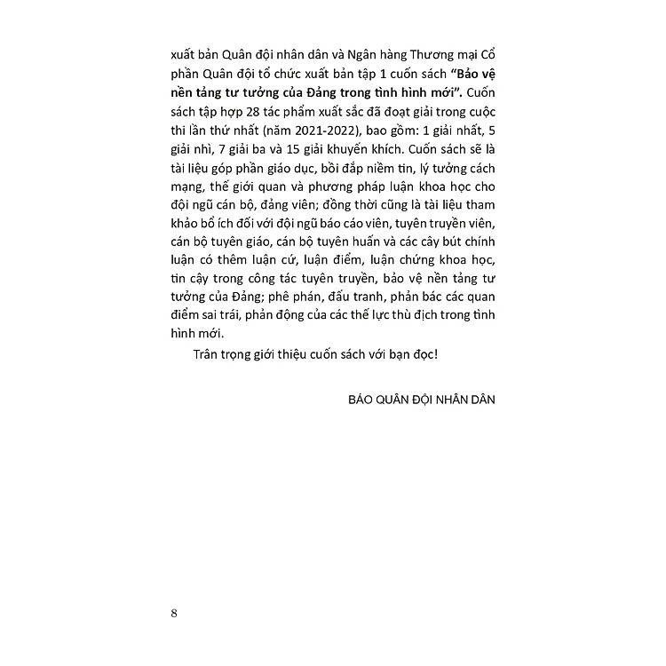 Sách - Bảo Vệ Nền Tảng Tư Tưởng Của Đảng Trong Tình Hình Mới - VIETNAMBOOK