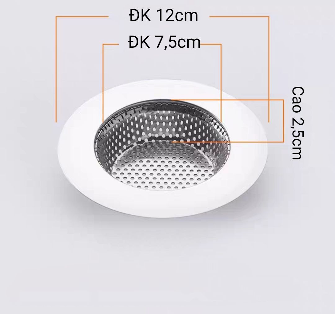 Combo 02 dụng cụ lọc rác bồn rửa chén inox chống gỉ