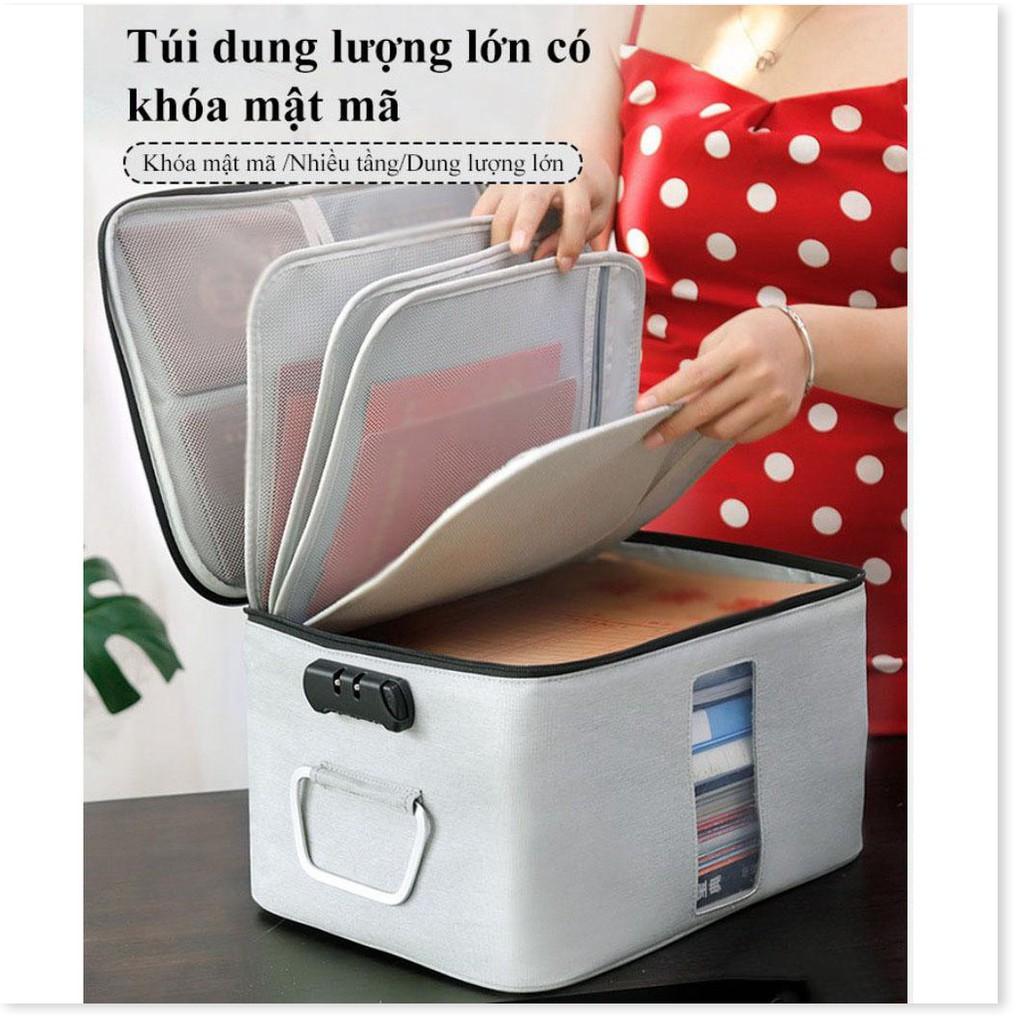 Túi đựng 5 tầng mã khoá Document Home Safe - Gia Dụng SG