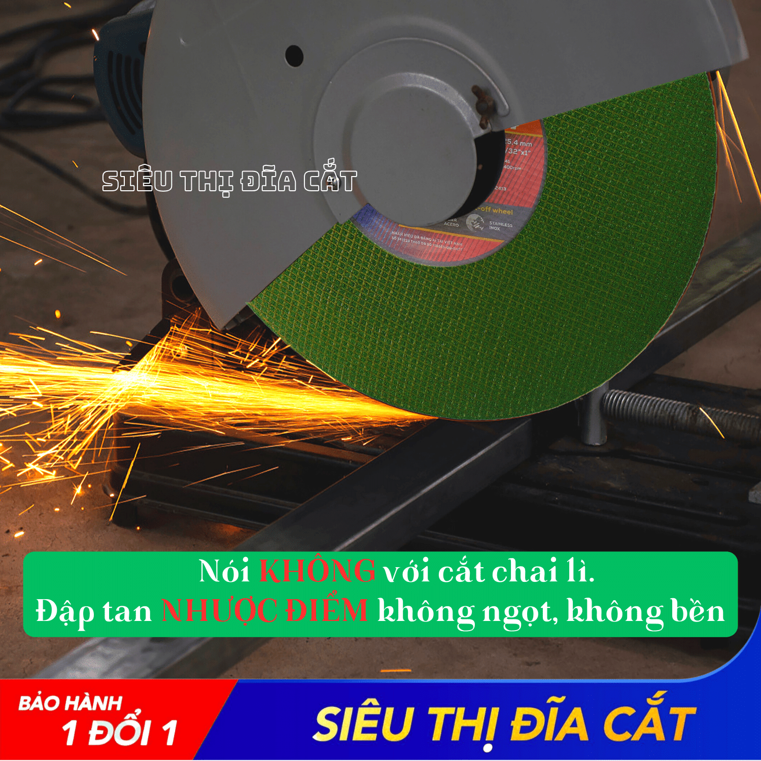 Đá Cắt 2L Cao Cấp KingTom 355x3x25.4mm - Lốc 5 Viên