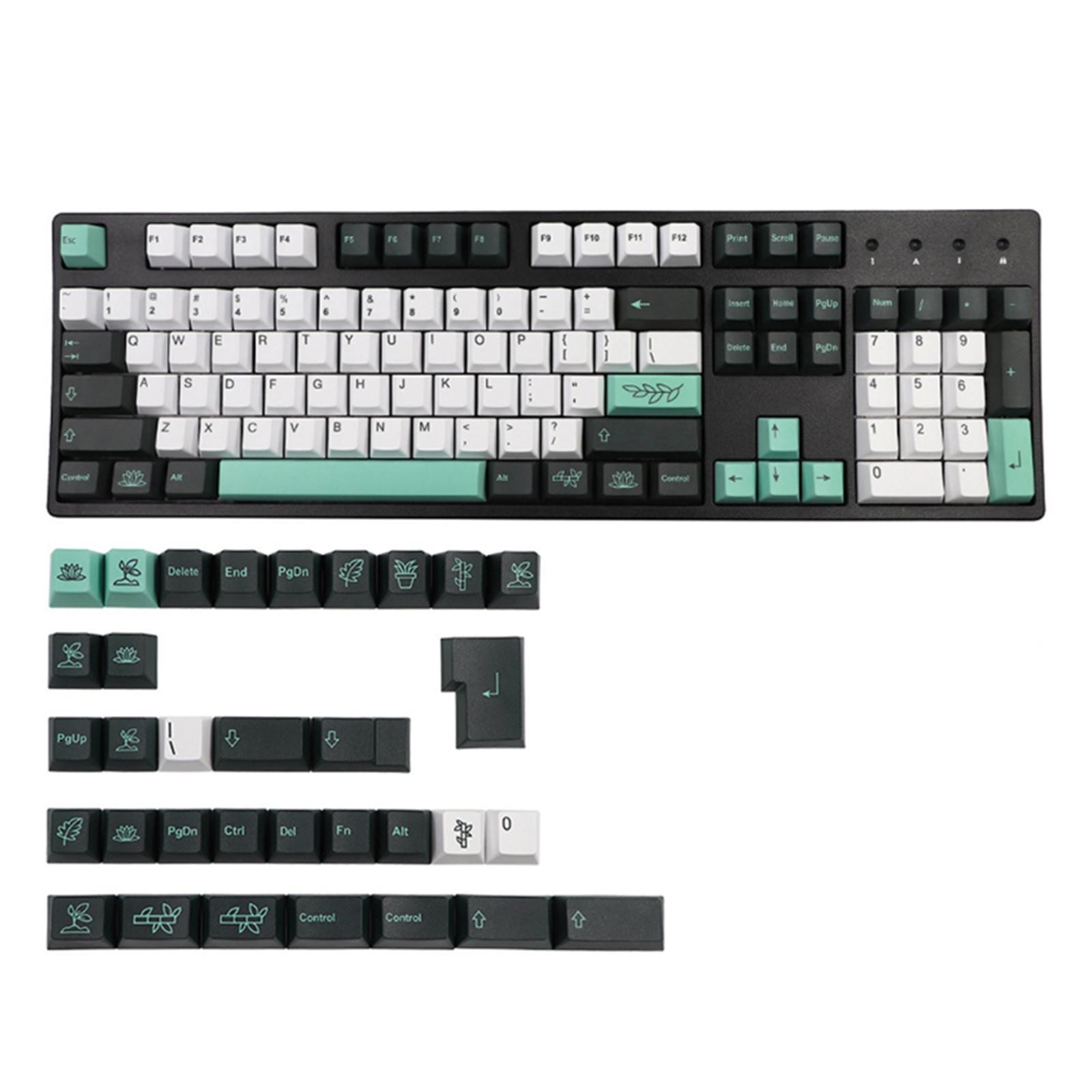 135-Key PBT Garden Theme Keycaps for Cherry 61 64 68 72 98 keys